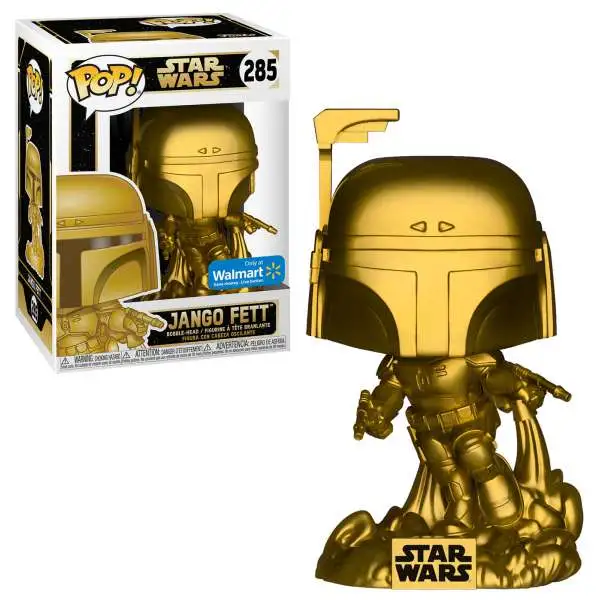 Funko POP! Star Wars Jango Fett Exclusive Vinyl Bobble Head #285 [Gold Metallic, Damaged Package]