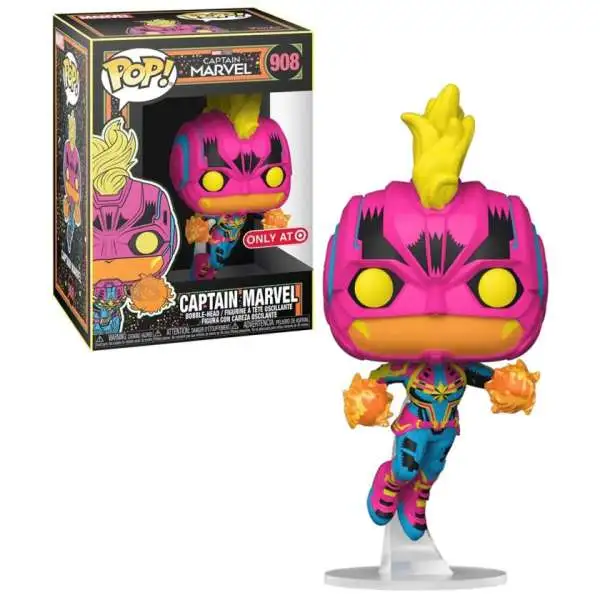 Funko POP! Marvel Captain Marvel Exclusive Vinyl Bobble Head #908 [Blacklight]