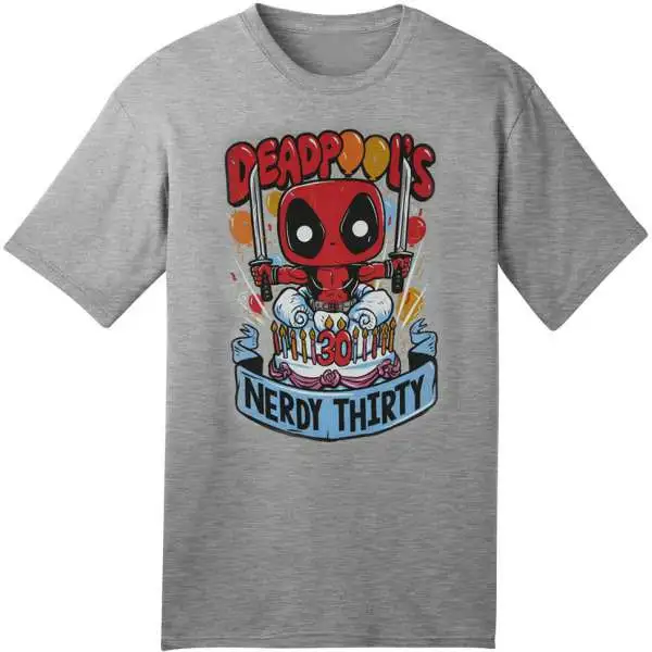 Funko Marvel Collector Corps Deadpool Nerdy Thirty Exclusive T-Shirt [X-Small]