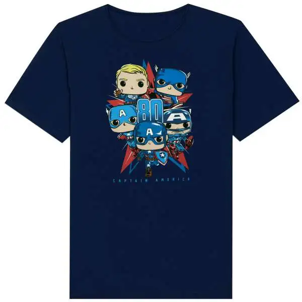 Funko Marvel Collector Corps Captain America 80th Anniversary Exclusive T-Shirt [X-Small]