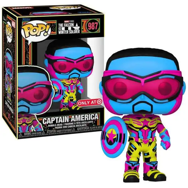 Funko The Falcon and the Winter Soldier POP! Marvel Captain America Exclusive Vinyl Bobble Head #987 [Sam Wilson, Blacklight]