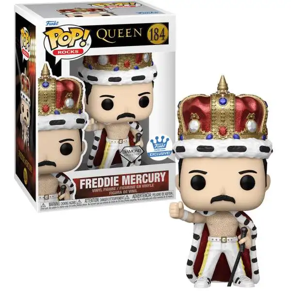 Funko Queen POP! Rocks Freddie Mercury Exclusive Vinyl Figure #184 [King, Diamond Collection]
