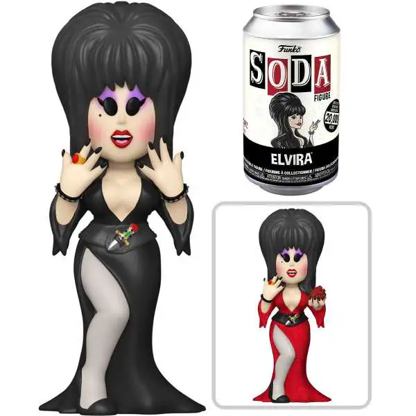 Funko Elvira, Mistress of The Dark Vinyl Soda Elvira Vinyl Figure [1 RANDOM Figure, Look For The Chase!]