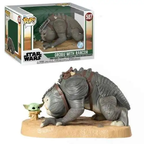 Funko Book of Boba Fett POP! Star Wars Grogu with Rancor 9-Inch Vinyl Figure #587 [Super Sized]