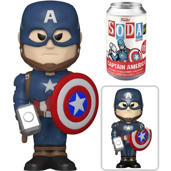 Funko Marvel Vinyl Soda Captain America Exclusive Figure [1 RANDOM Figure, Look For The Chase!]