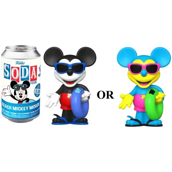 Funko Disney Vinyl Soda Beach Mickey Mouse Figure [1 RANDOM Figure, Look For The Chase!]