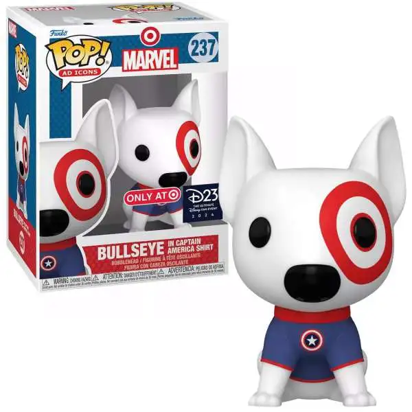 Funko Marvel D23 POP! Ad Icons Bullseye Exclusive Vinyl Bobble Head #237 [in Captain America Shirt]