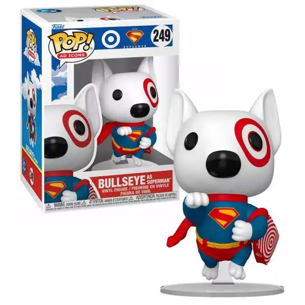 Funko DC Superman (2025) POP! Ad Icons Bullseye Exclusive Vinyl Bobble Head #249 [as Superman]
