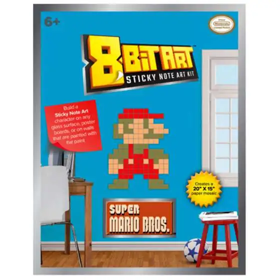 8-Bit Art 20" x 15" Mario Sticky Note Art Kit [Standing]