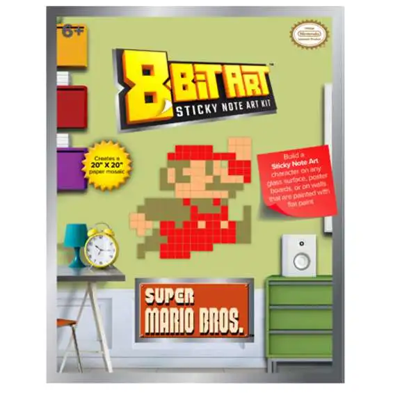 8-Bit Art 20" x 20" Mario Sticky Note Art Kit [Jumping]