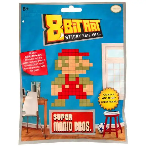 8-Bit Art 40" x 30" Mario Sticky Note Art Kit [Standing]