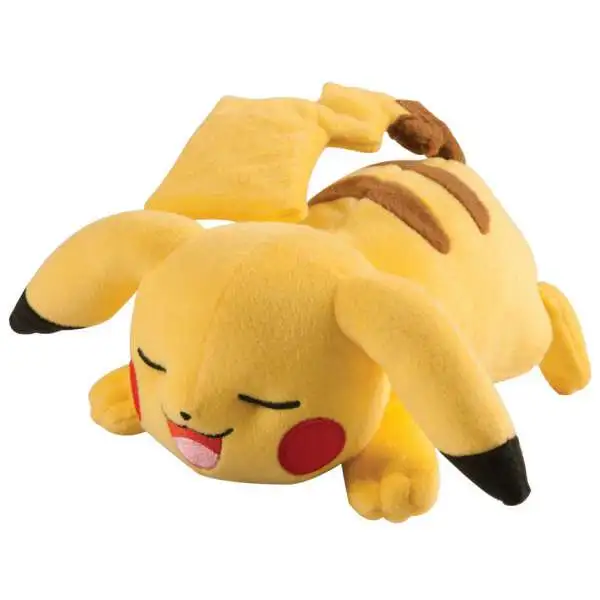 Pokemon Pikachu 8-Inch Plush [Laying Down, Closed Eyes, Open Mouth]