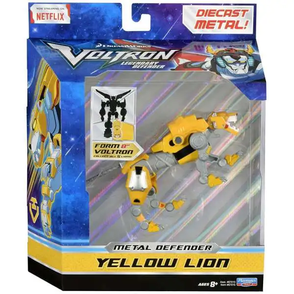 Voltron Legendary Defender Metal Defender Yellow Lion Diecast Action Figure