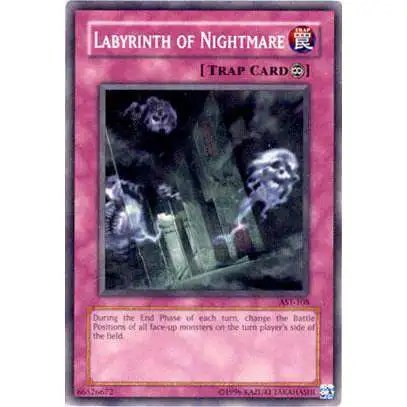 YuGiOh Ancient Sanctuary Common Labyrinth of Nightmare AST-108