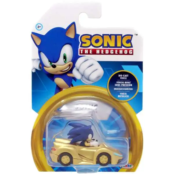 Sonic The Hedgehog Sonic Diecast Vehicle [Speed Star, Gold]