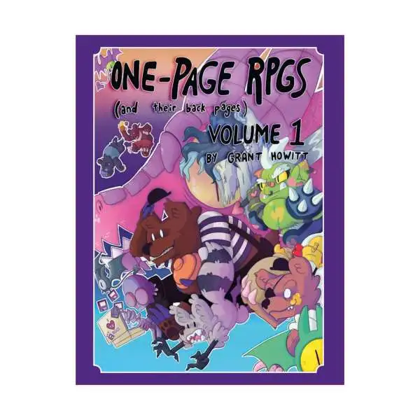 One-Page RPGS (and Their Back Pages) Volume 1 Hardcover Book [by Grant Howitt]