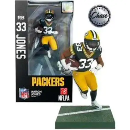 NFL Green Bay Packers Football Aaron Jones Action Figure [White Cleats, Chase Version]