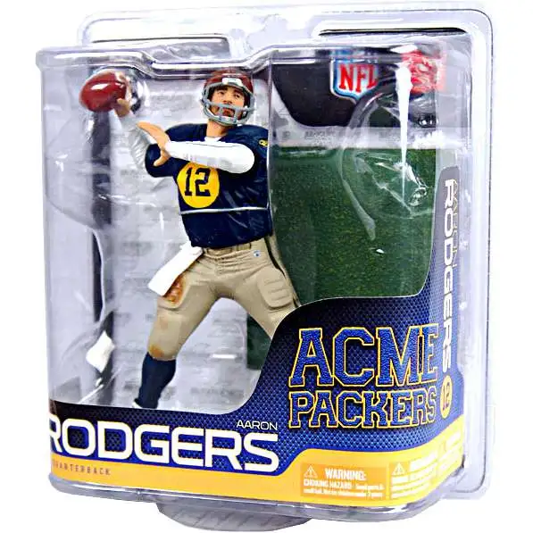 McFarlane Toys NFL Acme Packers Sports Picks Football Exclusive Aaron Rodgers Exclusive Action Figure [Retro Old Scool Uniform]