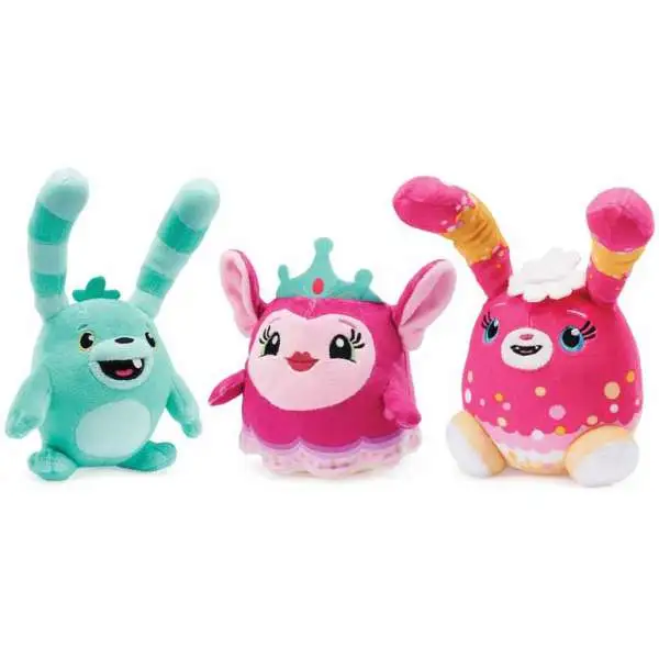 Abby Hatcher Catch-a-Hug Fuzzly Bozzly, Princess Flug & Curly Exclusive 6-Inch Set of 3 Plush