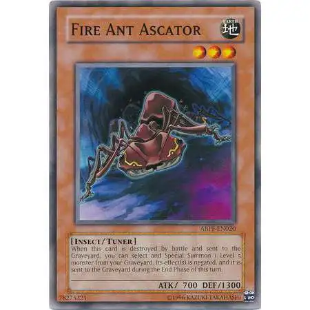 YuGiOh Trading Card Game Absolute Powerforce Common Fire Ant Ascator ABPF-EN020