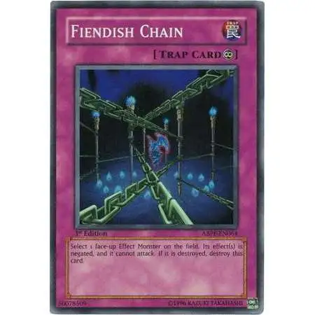 YuGiOh Trading Card Game Absolute Powerforce Super Rare Fiendish Chain ABPF-EN064