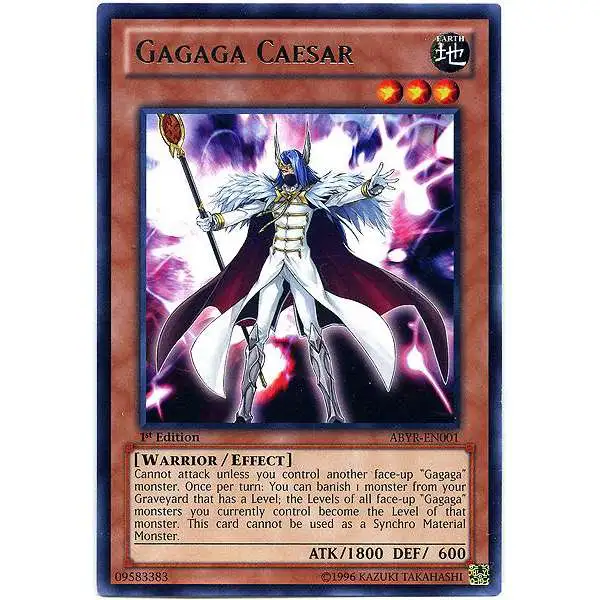 YuGiOh Trading Card Game Abyss Rising Rare Gagaga Caesar ABYR-EN001