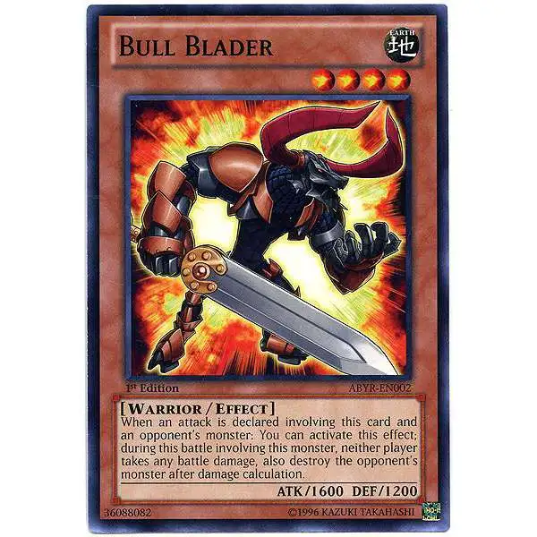 YuGiOh Trading Card Game Abyss Rising Common Bull Blader ABYR-EN002