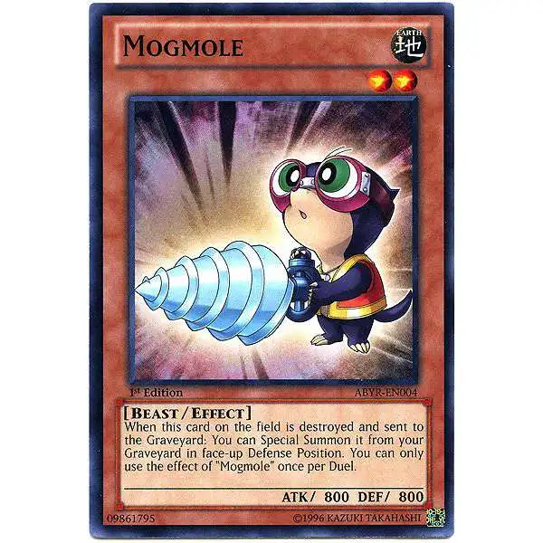 YuGiOh Trading Card Game Abyss Rising Common Mogumole ABYR-EN004