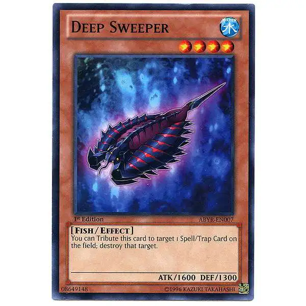 YuGiOh Trading Card Game Abyss Rising Common Deep Sweeper ABYR-EN007