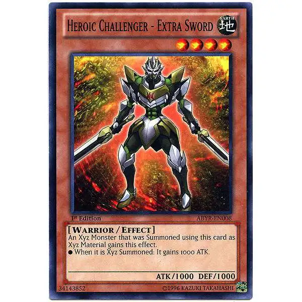 YuGiOh Trading Card Game Abyss Rising Common Heroic Challenger - Extra Sword ABYR-EN008