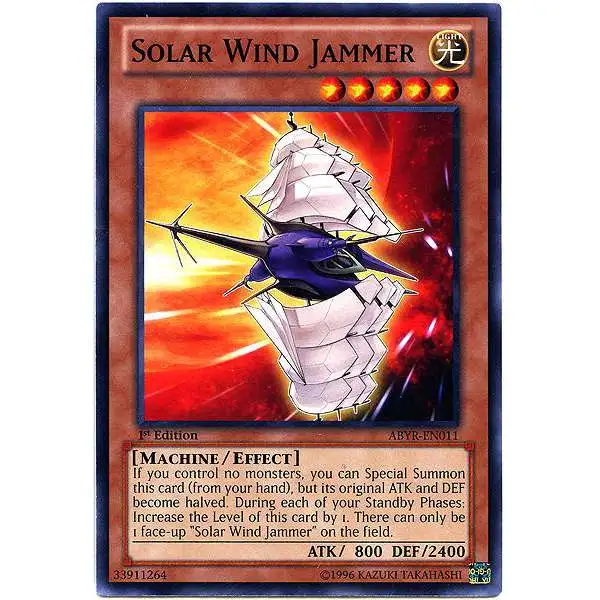 YuGiOh Trading Card Game Abyss Rising Common Solar Wind Jammer ABYR-EN011