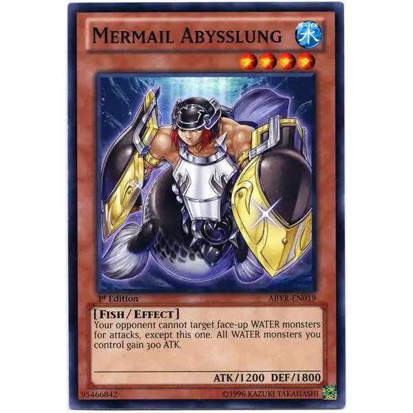 YuGiOh Trading Card Game Abyss Rising Common Mermail Abysslung ABYR-EN019