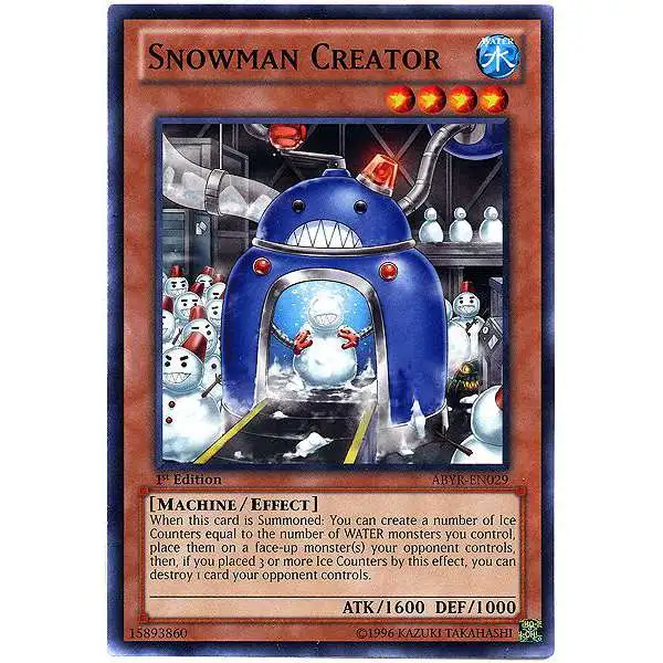 YuGiOh Trading Card Game Abyss Rising Common Snowman Creator ABYR-EN029