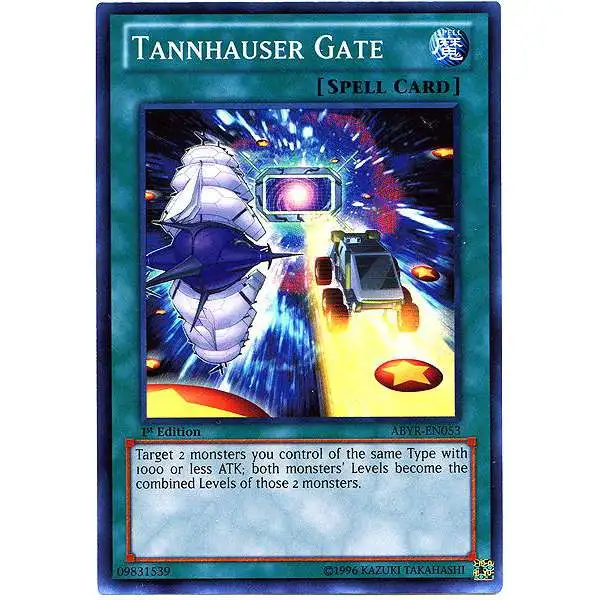 YuGiOh Trading Card Game Abyss Rising Super Rare Tannhauser Gate ABYR-EN053