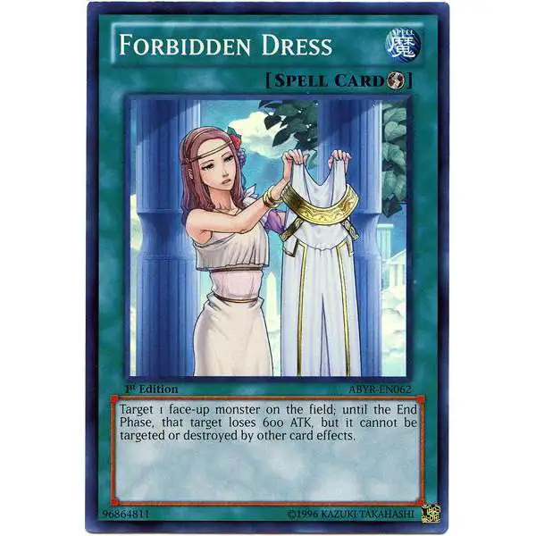 YuGiOh Trading Card Game Abyss Rising Super Rare Forbidden Dress ABYR-EN062