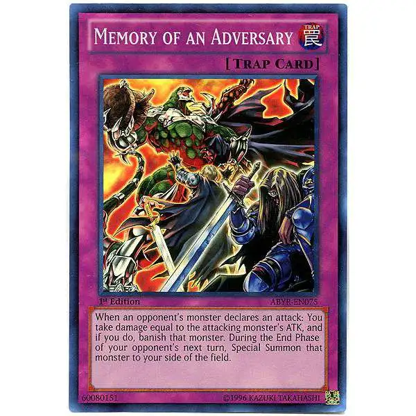 YuGiOh Trading Card Game Abyss Rising Super Rare Memory of an Adversary ABYR-EN075