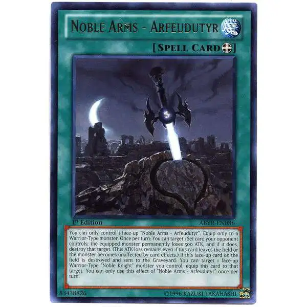 YuGiOh Trading Card Game Abyss Rising Rare Noble Arms - Arfeudutyr ABYR-EN086