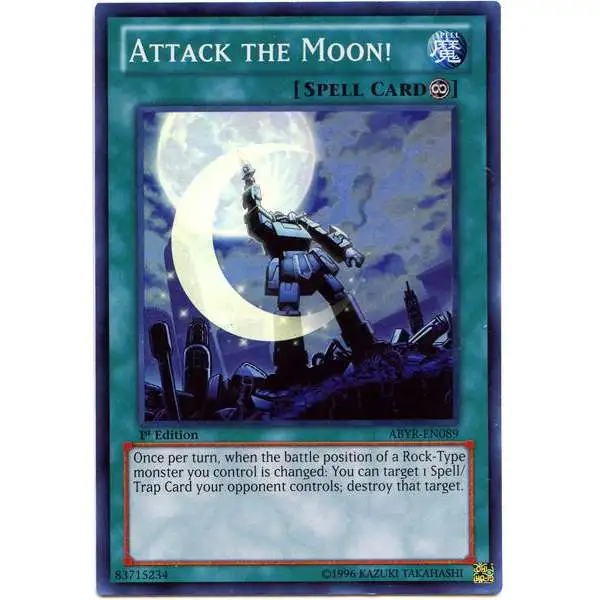 YuGiOh Trading Card Game Abyss Rising Super Rare Attack the Moon! ABYR-EN089