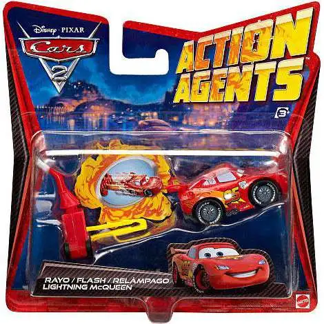 Disney / Pixar Cars Cars 2 Action Agents Lightning McQueen Plastic Car