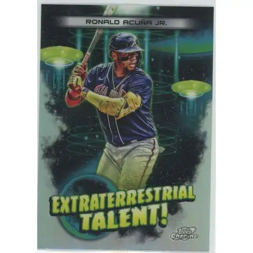 MLB 2023 Topps Chrome Cosmic Baseball Ronald Acuna Jr. ET-2 [Extraterrestrial Talent!]
