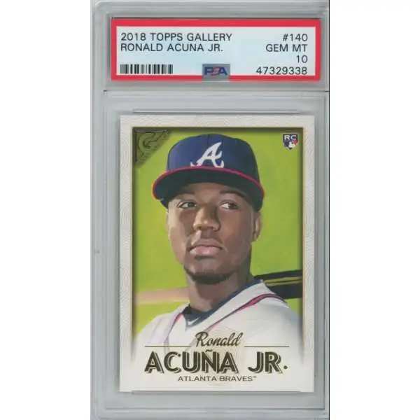 MLB 2018 Topps Gallery Ronald Acuna Jr. Rookie Graded Single Card #140 [Gold Foil] [PSA 10]