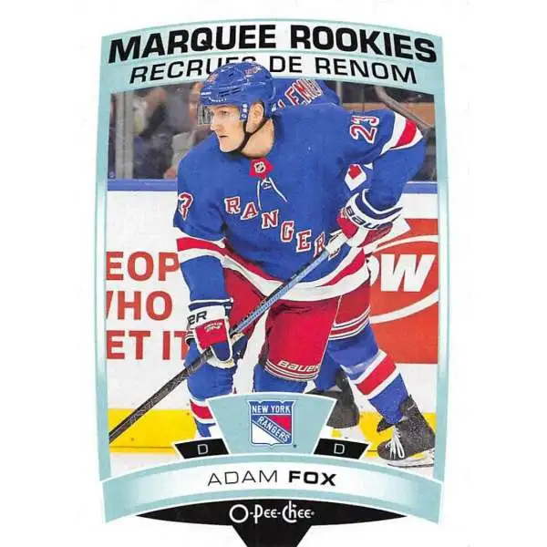 NHL 2019-20 O-Pee-Chee Hockey Adam Fox #622 [Marquee Rookie Card]