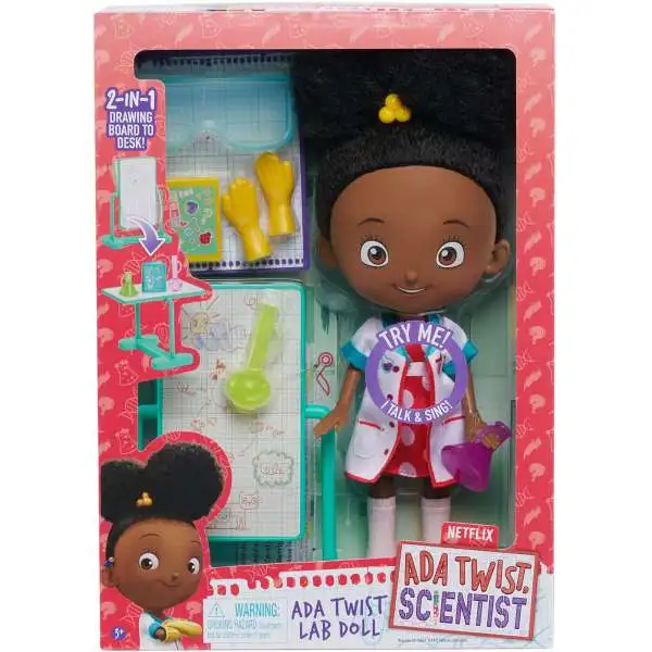 Ada Twist Scientist Ada Twist 12.5-Inch Interactive Lab Doll [Sings The Brainstorm Song]