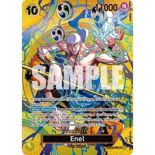 One Piece Trading Card Game Adventure on Kami's Island Super Rare Enel EB02-052 [SP]