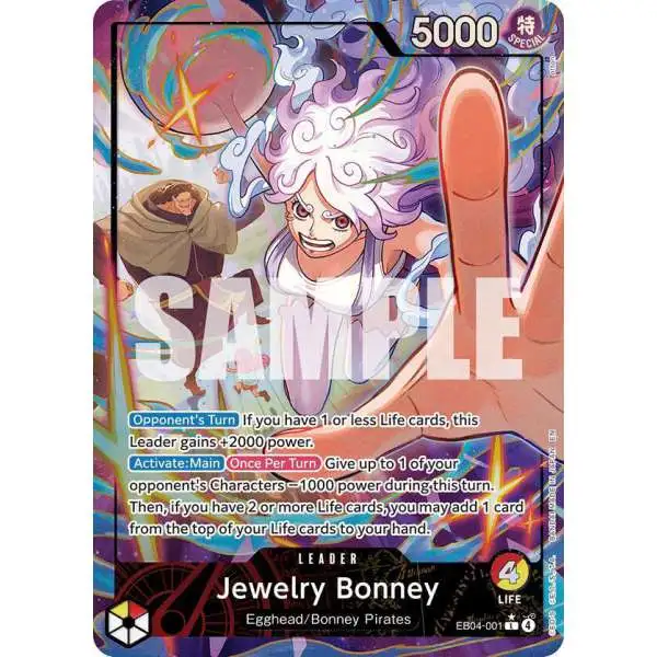 One Piece Trading Card Game Adventure on Kami's Island Leader Jewelry Bonney EB04-001 [Alternate Art]