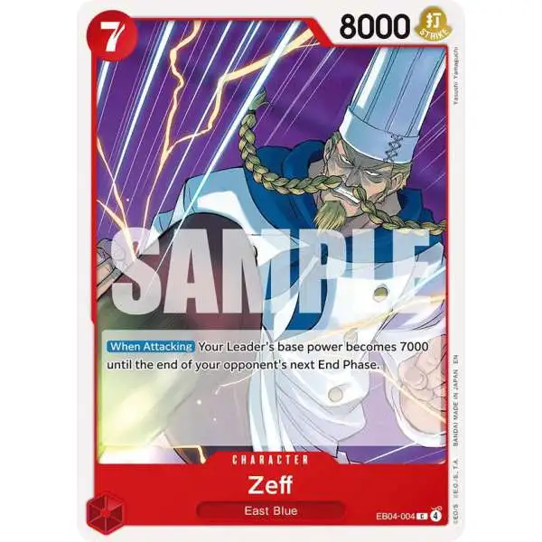 One Piece Trading Card Game Adventure on Kami's Island Common Zeff EB04-004