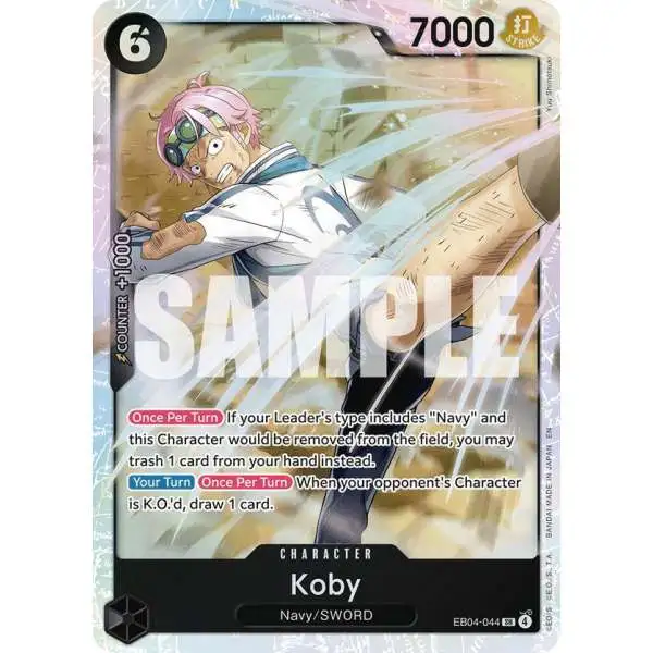 One Piece Trading Card Game Adventure on Kami's Island Super Rare Koby EB04-044