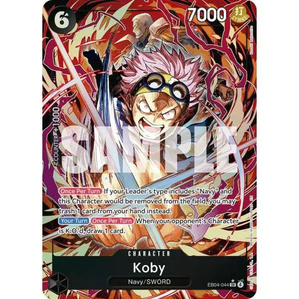 One Piece Trading Card Game Adventure on Kami's Island Super Rare Koby EB04-044 [Alternate Art]