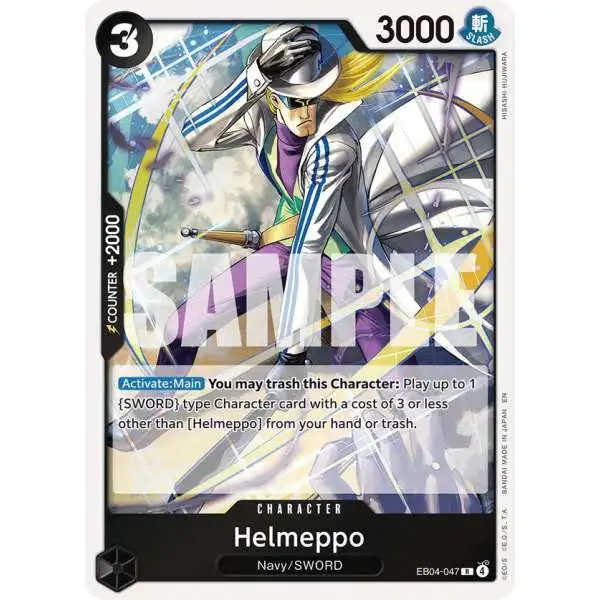 One Piece Trading Card Game Adventure on Kami's Island Rare Helmeppo EB04-047