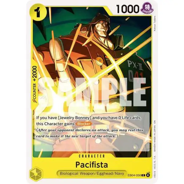 One Piece Trading Card Game Adventure on Kami's Island Common Pacifista EB04-056